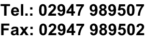 Tel.: 02947 989507 Fax: 02947 989502